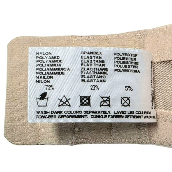 Glamorise Lace Underwire Bra 34DD Beige Nude Sheer Floral Lingerie Wonderwire - Picture 6 of 9